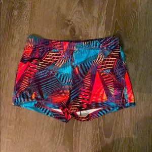 Gymnastics or dance stretchy shorts